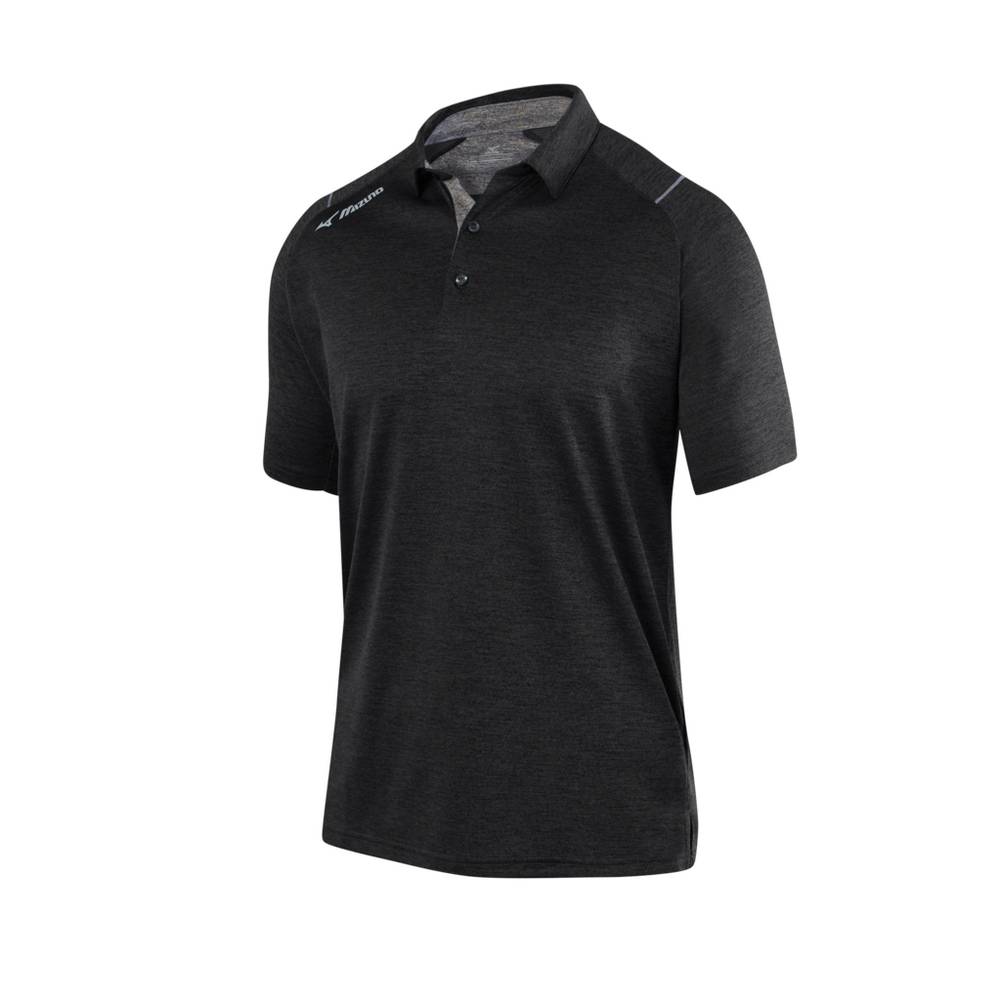 Camisas Polo Mizuno Comp - Homem - Pretas - XYBKH2690